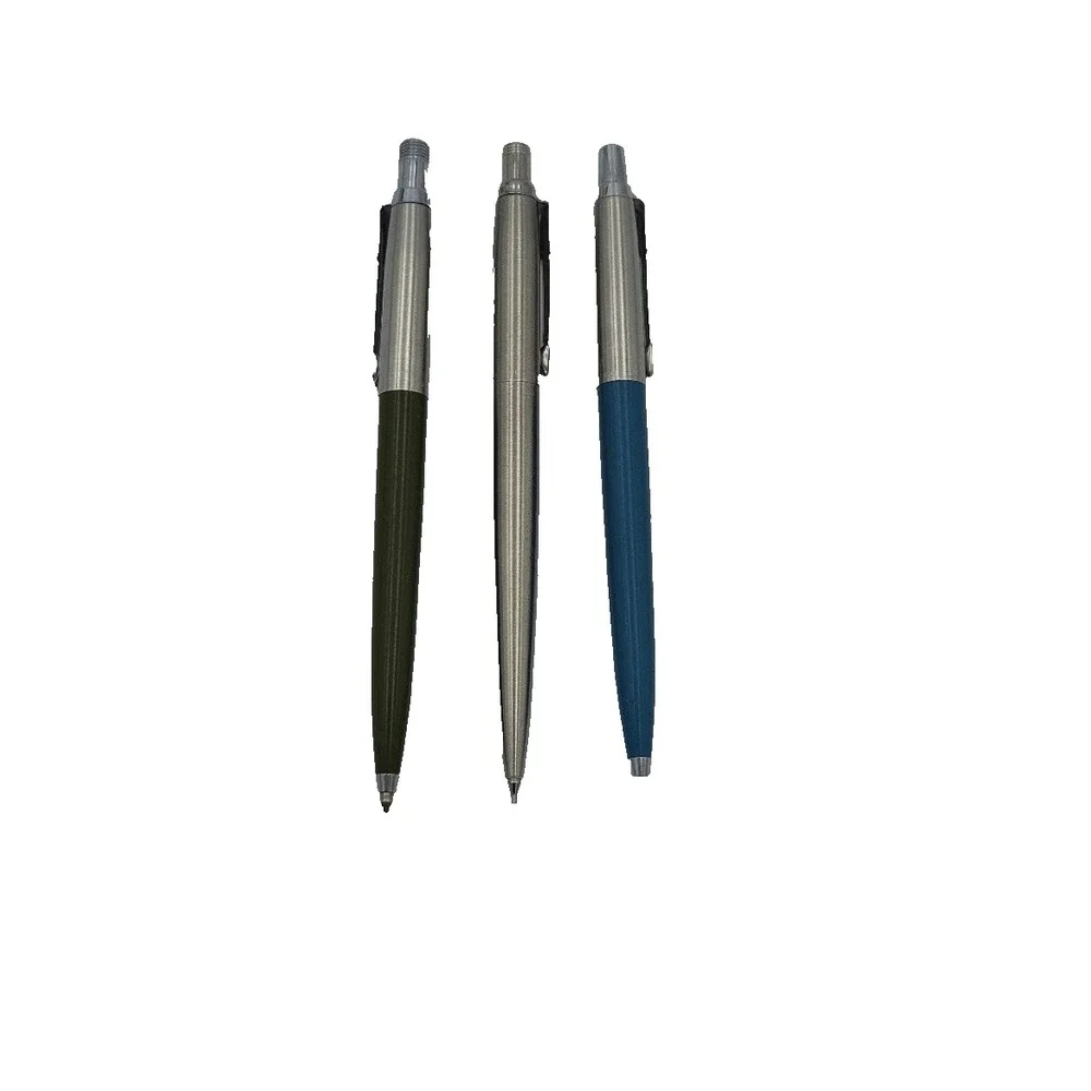 Vintage Parker Pen Pencil Lot 3 Made in USA Jotter Stainless Blue Green
